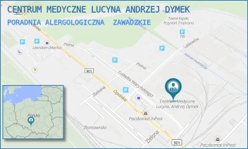 PORADNIA ALERGOLOGICZNA - CENTRUM MEDYCZNE LUCYNA ANDRZEJ DYMEK - UL. WARYŃSKIEGO 4,  ZAWADZKIE