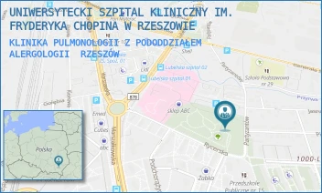 KLINIKA PULMONOLOGII Z PODODDZIAŁEM ALERGOLOGII - UNIWERSYTECKI SZPITAL KLINICZNY IM. FRYDERYKA CHOPINA W RZESZOWIE - RYCERSKA 2,  RZESZÓW
