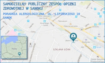 PORADNIA ALERGOLOGICZNA, UL. LIPIŃSKIEGO 10 - SAMODZIELNY PUBLICZNY ZESPÓŁ OPIEKI ZDROWOTNEJ W SANOKU - UL. LIPIŃSKIEGO 10,  SANOK