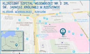 KLINIKA ALERGOLOGII - KLINICZNY SZPITAL WOJEWÓDZKI NR 2 IM. ŚW. JADWIGI KRÓLOWEJ W RZESZOWIE - UL. LWOWSKA 60,  RZESZÓW
