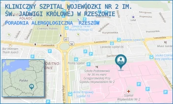 PORADNIA ALERGOLOGICZNA - KLINICZNY SZPITAL WOJEWÓDZKI NR 2 IM. ŚW. JADWIGI KRÓLOWEJ W RZESZOWIE - UL. LWOWSKA 60,  RZESZÓW