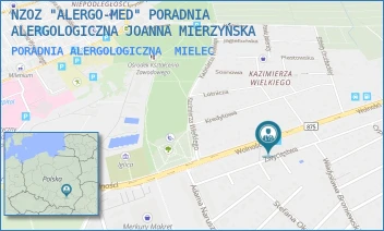 PORADNIA ALERGOLOGICZNA - NZOZ "ALERGO-MED" PORADNIA ALERGOLOGICZNA JOANNA MIERZYŃSKA - UL. WOLNOŚCI 66 A,  MIELEC
