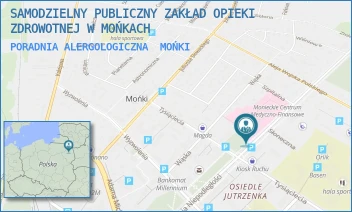 PORADNIA ALERGOLOGICZNA - SAMODZIELNY PUBLICZNY ZAKŁAD OPIEKI ZDROWOTNEJ W MOŃKACH - NIEPODLEGŁOŚCI 9,  MOŃKI