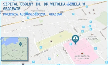 PORADNIA ALERGOLOGICZNA - SZPITAL OGÓLNY IM. DR WITOLDA GINELA W GRAJEWIE - KONSTYTUCJI 3 MAJA 34,  GRAJEWO