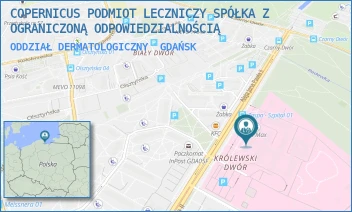 ODDZIAŁ DERMATOLOGICZNY - COPERNICUS PODMIOT LECZNICZY SPÓŁKA Z OGRANICZONĄ ODPOWIEDZIALNOŚCIĄ - ALEJA JANA PAWŁA II 50,  GDAŃSK
