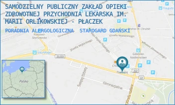 PORADNIA ALERGOLOGICZNA - SAMODZIELNY PUBLICZNY ZAKŁAD OPIEKI ZDROWOTNEJ PRZYCHODNIA LEKARSKA IM. MARII ORLIKOWSKIEJ - PŁACZEK - UL. ALEJA WOJSKA POLSKIEGO 27A, STAROGARD GDAŃSKI