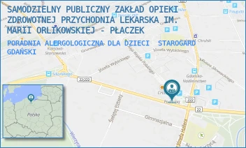PORADNIA ALERGOLOGICZNA DLA DZIECI - SAMODZIELNY PUBLICZNY ZAKŁAD OPIEKI ZDROWOTNEJ PRZYCHODNIA LEKARSKA IM. MARII ORLIKOWSKIEJ - PŁACZEK - UL. ALEJA WOJSKA POLSKIEGO 27A, STAROGARD GDAŃSKI