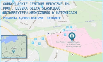 PORADNIA ALERGOLOGICZNA - GÓRNOŚLĄSKIE CENTRUM MEDYCZNE IM. PROF. LESZKA GIECA ŚLĄSKIEGO UNIWERSYTETU MEDYCZNEGO W KATOWICACH - UL. ZIOŁOWA 45-47,  KATOWICE