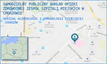ODDZIAŁ ALERGOLOGII I IMMUNOLOGII DZIECIĘCEJ - SAMODZIELNY PUBLICZNY ZAKŁAD OPIEKI ZDROWOTNEJ ZESPÓŁ SZPITALI MIEJSKICH W CHORZOWIE - UL. WŁADYSŁAWA TRUCHANA 7,  CHORZÓW