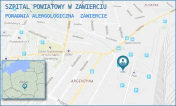 PORADNIA ALERGOLOGICZNA - SZPITAL POWIATOWY W ZAWIERCIU - UL. JÓZEFA PIŁSUDSKIEGO 80,  ZAWIERCIE
