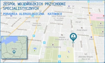 PORADNIA ALERGOLOGICZNA - ZESPÓŁ WOJEWÓDZKICH PRZYCHODNI SPECJALISTYCZNYCH - UL. JÓZEFA LOMPY 16,  KATOWICE