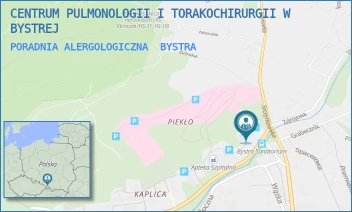 PORADNIA ALERGOLOGICZNA - CENTRUM PULMONOLOGII I TORAKOCHIRURGII W BYSTREJ - UL. JULIANA FAŁATA 2,  BYSTRA