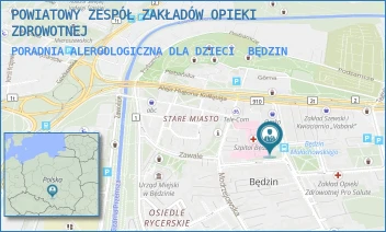 PORADNIA ALERGOLOGICZNA DLA DZIECI - ZAGŁĘBIOWSKI SZPITAL KLINICZNY - MAŁACHOWSKIEGO  12,  BĘDZIN