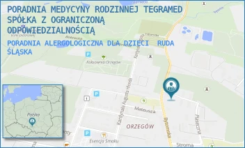 PORADNIA ALERGOLOGICZNA DLA DZIECI - PORADNIA MEDYCYNY RODZINNEJ TEGRAMED SPÓŁKA Z OGRANICZONĄ ODPOWIEDZIALNOŚCIĄ - UL. PIASECZNA 10,  RUDA ŚLĄSKA