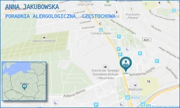 PORADNIA ALERGOLOGICZNA - ANNA JAKUBOWSKA - UL. UL. BOHATERÓW KATYNIA 25A\4 [BRAK],  CZĘSTOCHOWA