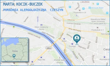 PORADNIA ALERGOLOGICZNA - MARTA KOCIK-BUCZEK - UL. PL.TEATRALNY 13,  CIESZYN