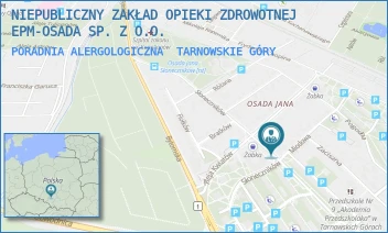 PORADNIA ALERGOLOGICZNA - NIEPUBLICZNY ZAKŁAD OPIEKI ZDROWOTNEJ EPM-OSADA SP. Z O.O. - UL. SŁONECZNIKÓW 44,  TARNOWSKIE GÓRY