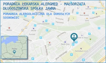PORADNIA ALERGOLOGICZNA DLA DOROSŁYCH - PORADNIA LEKARSKA ALERGMED - MAŁGORZATA DŁUGOSZOWSKA SPÓŁKA JAWNA - UL. JANA KILIŃSKIEGO 50,  SOSNOWIEC
