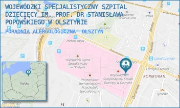PORADNIA ALERGOLOGICZNA - WOJEWÓDZKI SPECJALISTYCZNY SZPITAL DZIECIĘCY IM. PROF. DR STANISŁAWA POPOWSKIEGO W OLSZTYNIE - ŻOŁNIERSKA 18 A,  OLSZTYN
