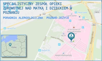 PORADNIA ALERGOLOGICZNA - SPECJALISTYCZNY ZESPÓŁ OPIEKI ZDROWOTNEJ NAD MATKĄ I DZIECKIEM W POZNANIU - ADAMA WRZOSKA 1,  POZNAŃ-JEŻYCE