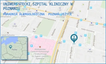 PORADNIA ALERGOLOGICZNA - UNIWERSYTECKI SZPITAL KLINICZNY W POZNANIU - AUGUSTYNA SZAMARZEWSKIEGO 84,  POZNAŃ-JEŻYCE