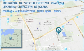 PORADNIA ALERGOLOGICZNA TUREK NOWA - INDYWIDUALNA SPECJALISTYCZNA PRAKTYKA LEKARSKA OBERSZTYN WIESŁAWA - ARMII KRAJOWEJ 1,  TUREK