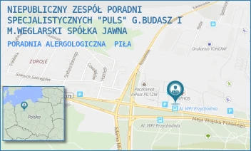 PORADNIA ALERGOLOGICZNA - NIEPUBLICZNY ZESPÓŁ PORADNI SPECJALISTYCZNYCH "PULS" G.BUDASZ I M.WEGLARSKI SPÓŁKA JAWNA - WOJSKA POLSKIEGO 49B,  PIŁA