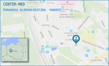 PORADNIA ALERGOLOGICZNA - CENTER-MED - 11 LISTOPADA 1,  RAWICZ