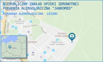 PORADNIA ALERGOLOGICZNA - NIEPUBLICZNY ZAKŁAD OPIEKI ZDROWOTNEJ PORADNIA ALERGOLOGICZNA "JANKOMED" - LEŚNA OSADA 47,  LESZNO