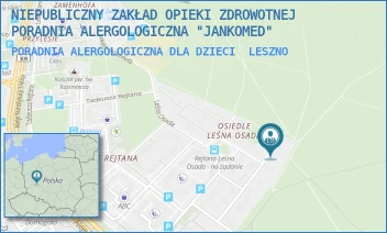 PORADNIA ALERGOLOGICZNA DLA DZIECI - NIEPUBLICZNY ZAKŁAD OPIEKI ZDROWOTNEJ PORADNIA ALERGOLOGICZNA "JANKOMED" - LEŚNA OSADA 47,  LESZNO