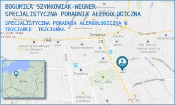 SPECJALISTYCZNA PORADNIA ALERGOLOGICZNA W TRZCIANCE - BOGUMIŁA SZYMKOWIAK-WEGNER SPECJALISTYCZNA PORADNIA ALERGOLOGICZNA - GEN. WŁASYSŁAWA SIKORSKIEGO 9,  TRZCIANKA
