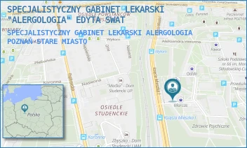 SPECJALISTYCZNY GABINET LEKARSKI ALERGOLOGIA - SPECJALISTYCZNY GABINET LEKARSKI "ALERGOLOGIA" EDYTA SWAT - OS. PRZYJAŹNI 141 B,  POZNAŃ-STARE MIASTO