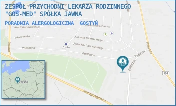 PORADNIA ALERGOLOGICZNA - ZESPÓŁ PRZYCHODNI LEKARZA RODZINNEGO "GOS-MED" SPÓŁKA JAWNA - GRANICZNA 4,  GOSTYŃ