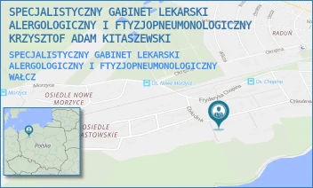SPECJALISTYCZNY GABINET LEKARSKI ALERGOLOGICZNY I FTYZJOPNEUMONOLOGICZNY - SPECJALISTYCZNY GABINET LEKARSKI ALERGOLOGICZNY I FTYZJOPNEUMONOLOGICZNY KRZYSZTOF ADAM KITASZEWSKI - CHŁODNA 50,  WAŁCZ