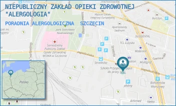 PORADNIA ALERGOLOGICZNA - NIEPUBLICZNY ZAKŁAD OPIEKI ZDROWOTNEJ "ALERGOLOGIA" - JAGIELLOŃSKA 67A/3,  SZCZECIN