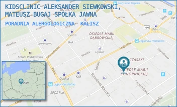 PORADNIA ALERGOLOGICZNA - KIDSCLINIC ALEKSANDER SIEWKOWSKI, MATEUSZ BUGAJ SPÓŁKA JAWNA - ADAMA ASNYKA 25,  KALISZ