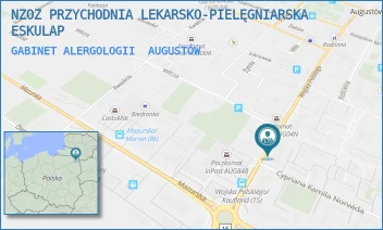 GABINET ALERGOLOGII - NZOZ PRZYCHODNIA LEKARSKO-PIELĘGNIARSKA ESKULAP - WOJSKA POLSKIEGO 51,  AUGUSTÓW