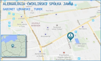 GABINET LEKARSKI - ALERGOLOGIA ĆWIKLIŃSKI SPÓŁKA JAWNA - ARMII KRAJOWEJ 1,  TUREK